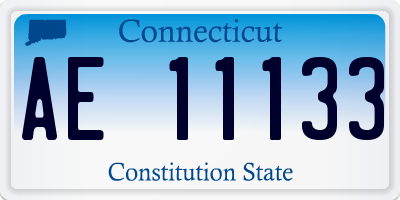 CT license plate AE11133