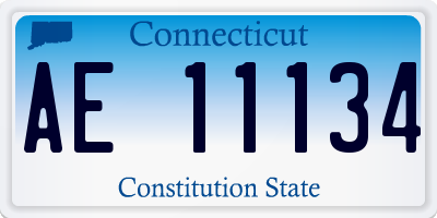 CT license plate AE11134