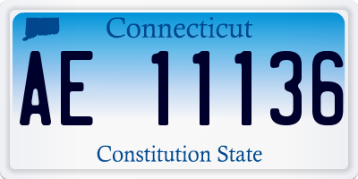 CT license plate AE11136