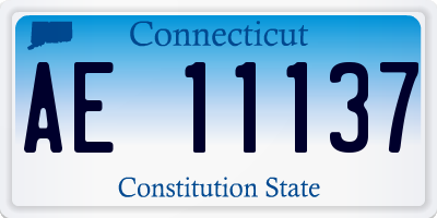 CT license plate AE11137