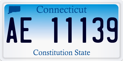 CT license plate AE11139