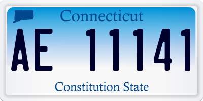 CT license plate AE11141