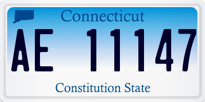 CT license plate AE11147