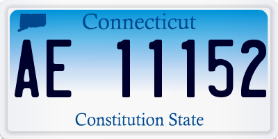 CT license plate AE11152