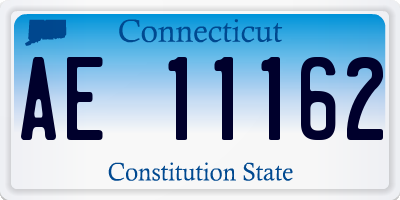 CT license plate AE11162