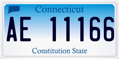 CT license plate AE11166