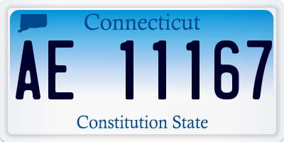 CT license plate AE11167