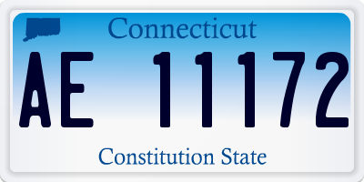 CT license plate AE11172