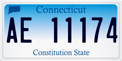 CT license plate AE11174