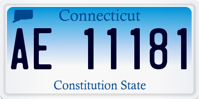 CT license plate AE11181