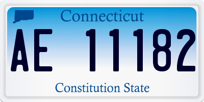 CT license plate AE11182