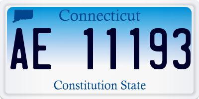 CT license plate AE11193