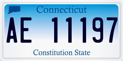 CT license plate AE11197