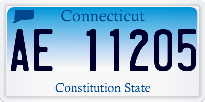 CT license plate AE11205