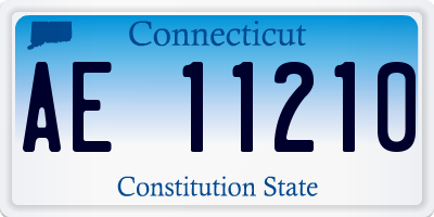 CT license plate AE11210