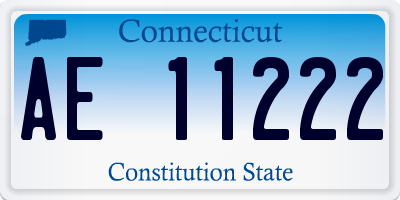 CT license plate AE11222