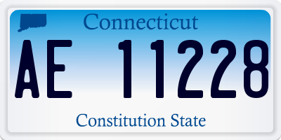 CT license plate AE11228