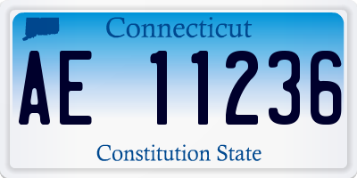 CT license plate AE11236