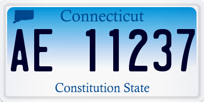 CT license plate AE11237