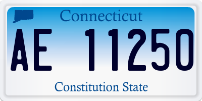 CT license plate AE11250