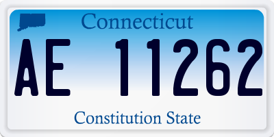 CT license plate AE11262
