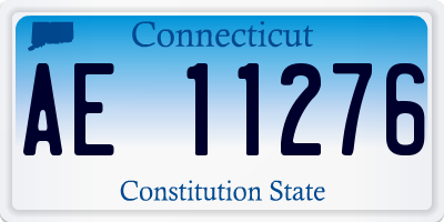 CT license plate AE11276