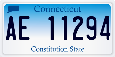 CT license plate AE11294