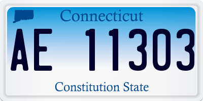 CT license plate AE11303