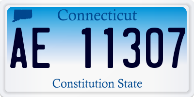 CT license plate AE11307