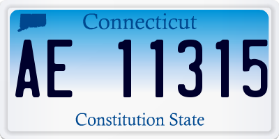 CT license plate AE11315