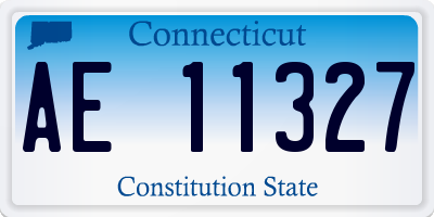 CT license plate AE11327