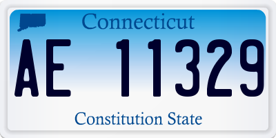 CT license plate AE11329