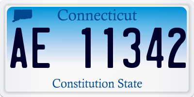 CT license plate AE11342