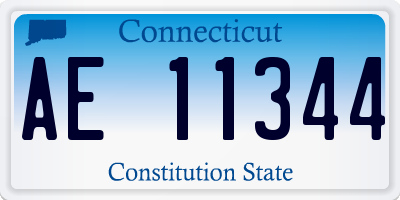 CT license plate AE11344