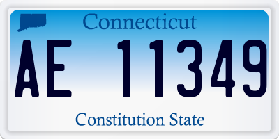 CT license plate AE11349