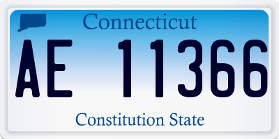 CT license plate AE11366