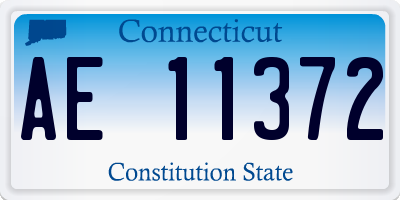 CT license plate AE11372