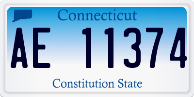 CT license plate AE11374