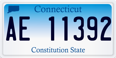 CT license plate AE11392