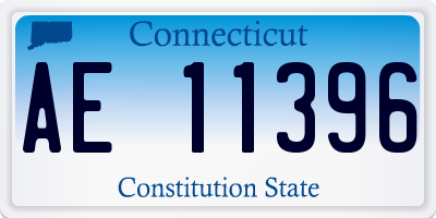 CT license plate AE11396