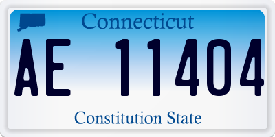 CT license plate AE11404