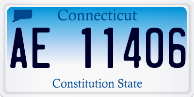 CT license plate AE11406