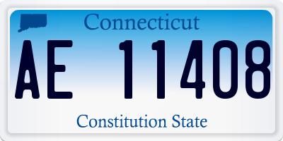 CT license plate AE11408