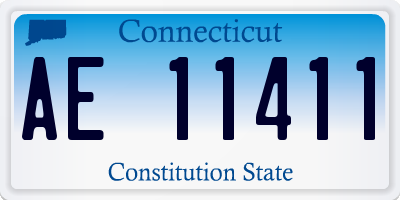 CT license plate AE11411