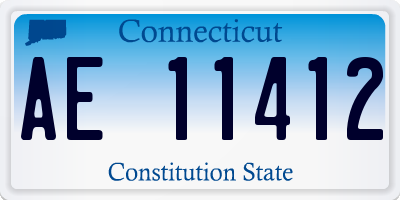 CT license plate AE11412