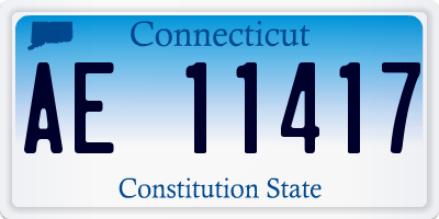 CT license plate AE11417