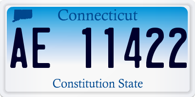 CT license plate AE11422