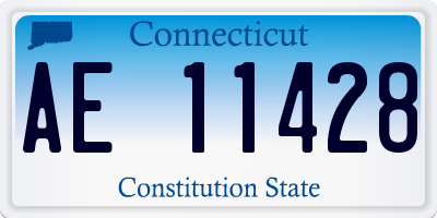 CT license plate AE11428