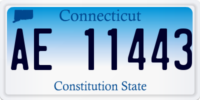 CT license plate AE11443