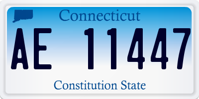 CT license plate AE11447